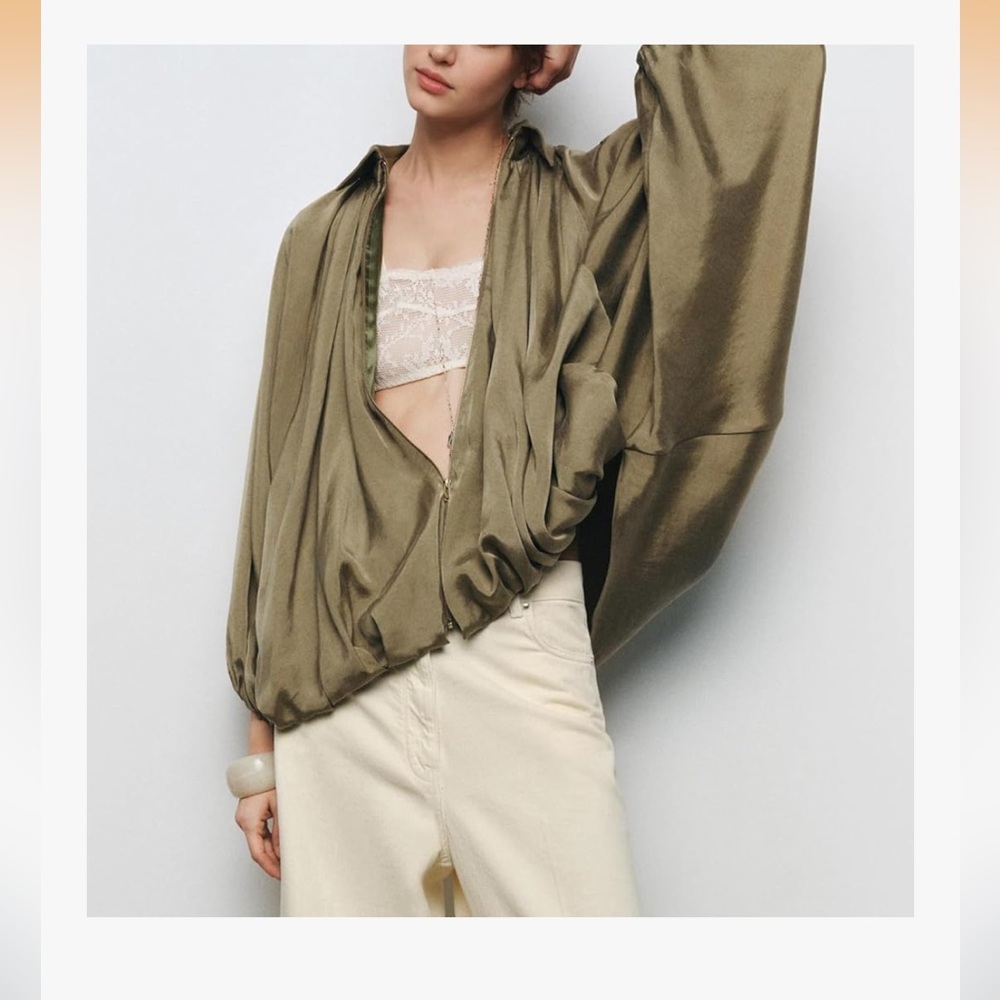 Elegant Olive Green Women's Top